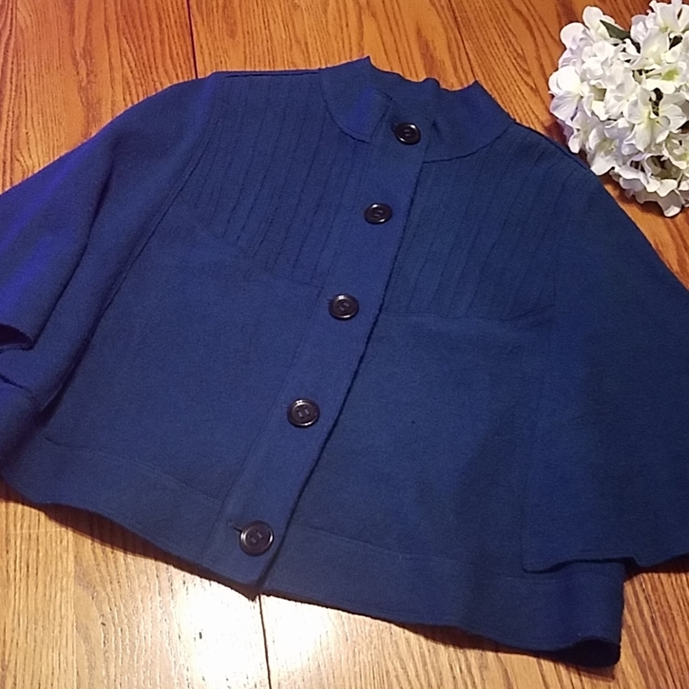 Relativity Button Down Deep Blue Jacket - 16W